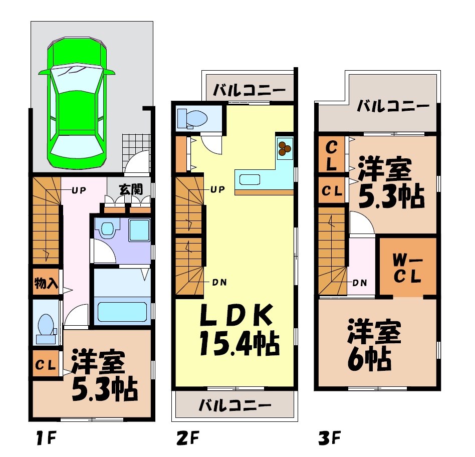 北区元志賀賃貸戸建住宅 間取り図