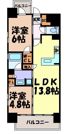 プレサンスロジェ栄ザ・レジデンス 間取り図
