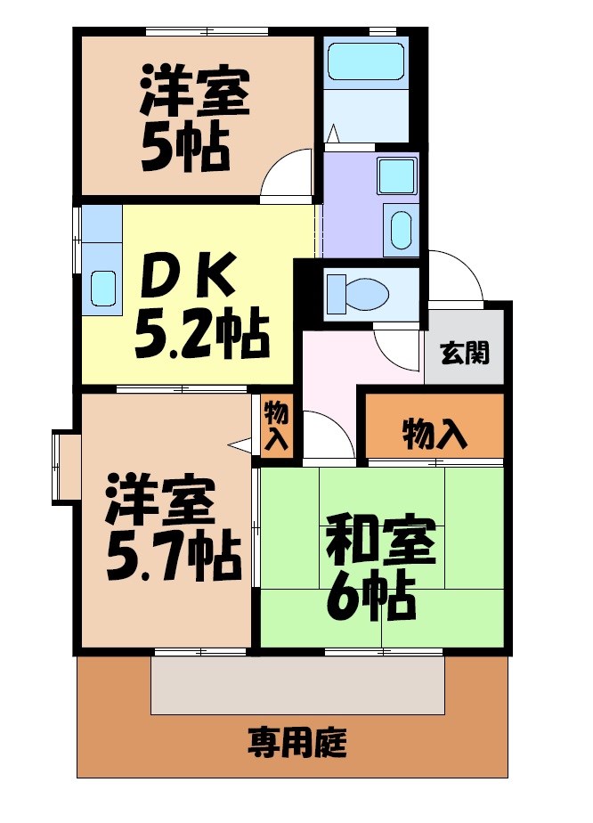 グランデール南山E棟 間取り図