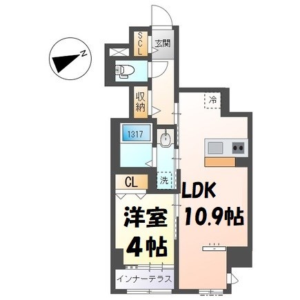 THE BLOSSOM 新栄 間取り図