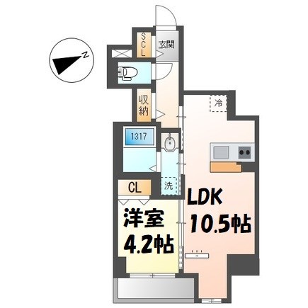 THE BLOSSOM 新栄 間取り図