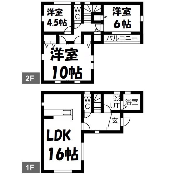 瑞穂区御莨町貸家B棟 間取り図