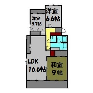 密柑山セピアコート 間取り図