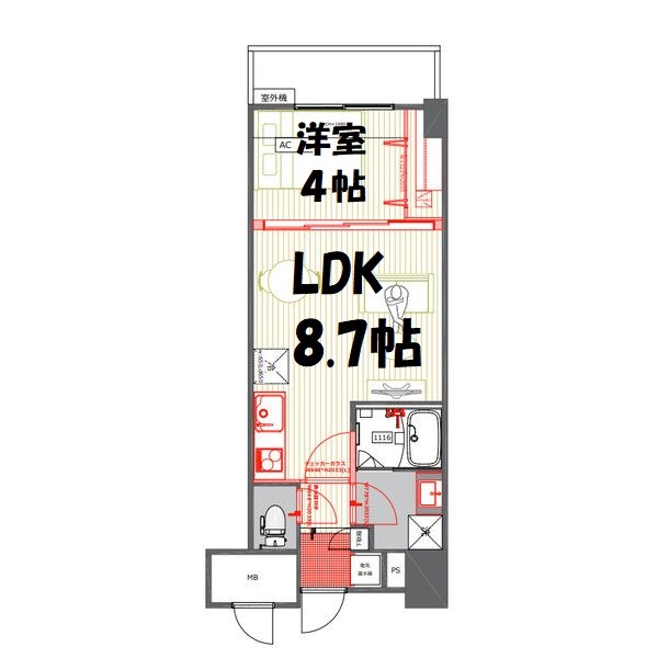 TQレジデンス名古屋錦 間取り図