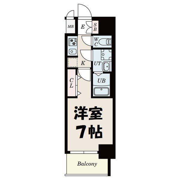 リシュドール川名駅 間取り図