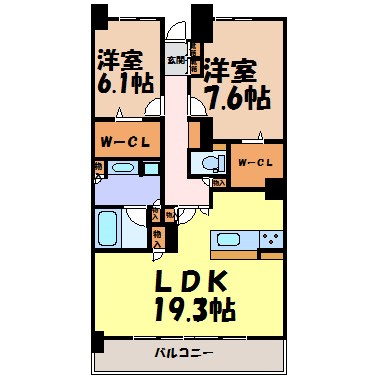 ロイヤルパークス千種 間取り図