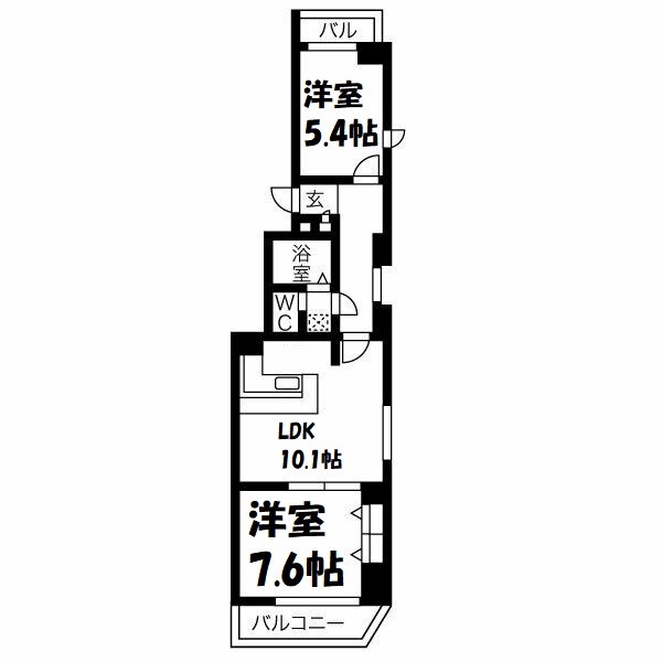レインボー千代田橋 間取り図