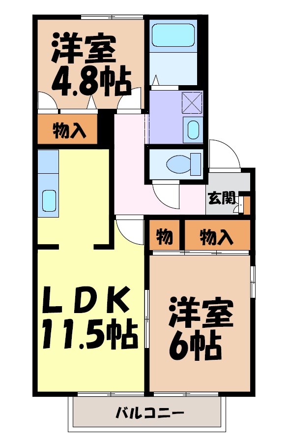 グランデール南山A棟 間取り図