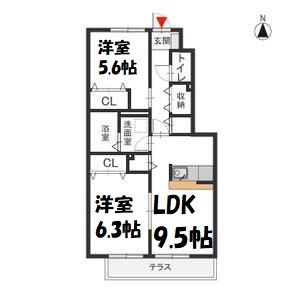 クレール杉村 間取り図