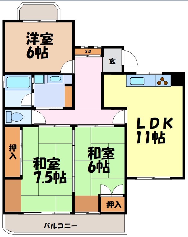 ロイヤル丘上 間取り図