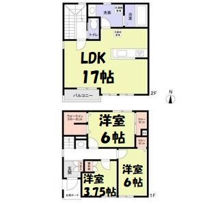 昭和区御器所二丁目戸建賃貸 間取り図
