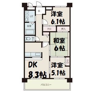 サンコート八事1棟 間取り図