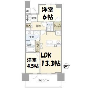 プラウド高岳カームコート 間取り図