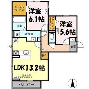 アン・ジュール中郷 間取り図