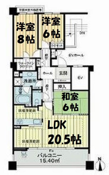 ライオンズセレブ富士見台壱番館 間取り図