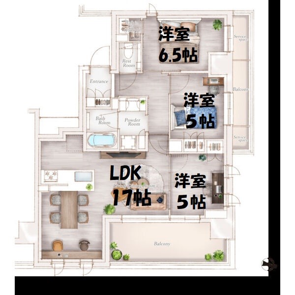 ウエリス瑞穂公園 間取り図