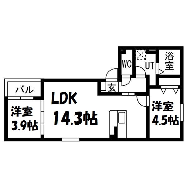 CS名塚 間取り図