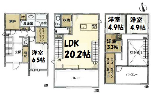 桐林町2丁目戸建 間取り図