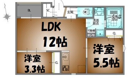 REGALEST SKY 志賀本通 間取り図