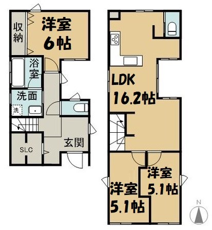 元宮町貸家 間取り