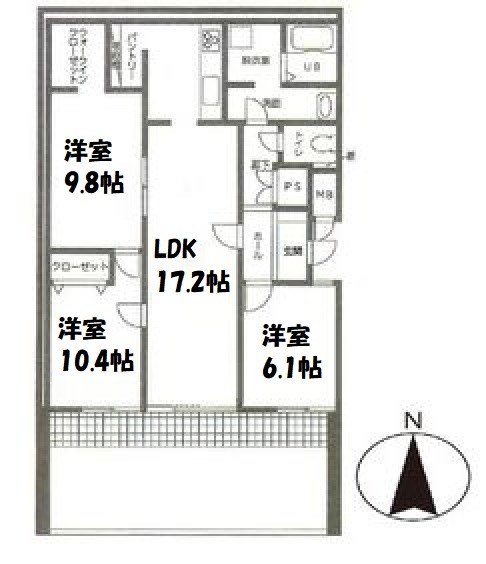 ライオンズマンション虹ヶ丘E棟 間取り