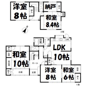 名東区高針4丁目戸建 間取り図