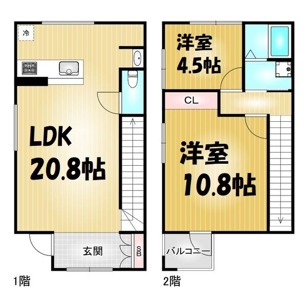 カッツェカヤバ 間取り図