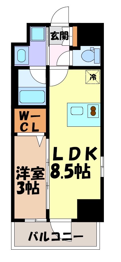 ルネフラッツ黒川Ⅱ 間取り図