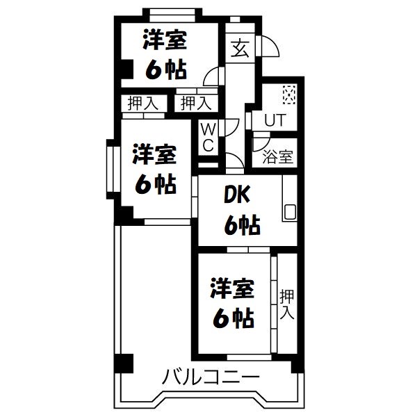 グランドハイツ八勝 間取り図