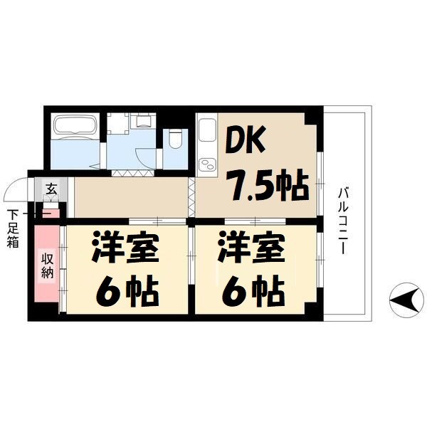 メゾンルノールⅠ 間取り図