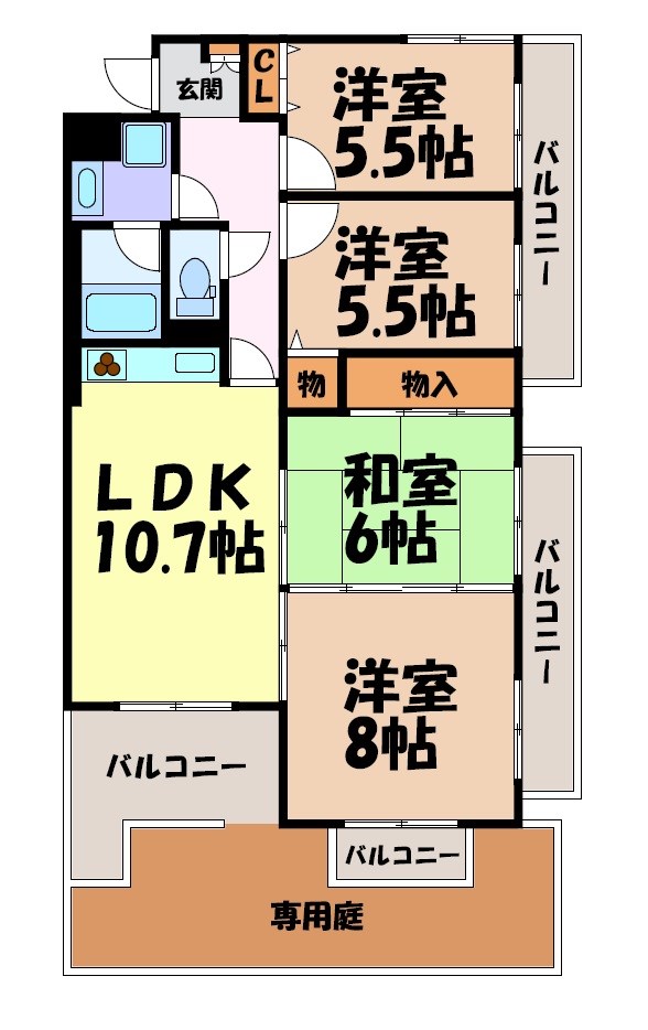 桜山スカイマンション 間取り図