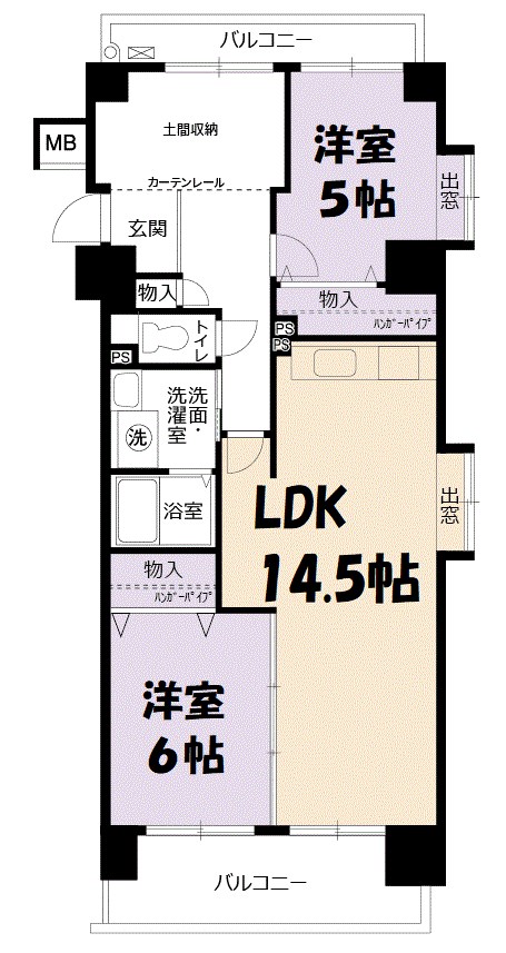 アーバンラフレ志賀5号棟 間取り図