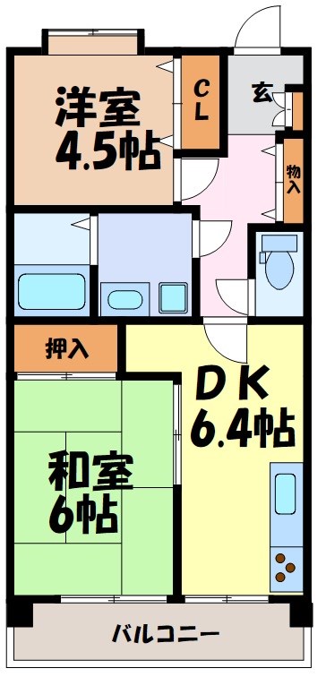 アーバンラフレ志賀1号棟 間取り
