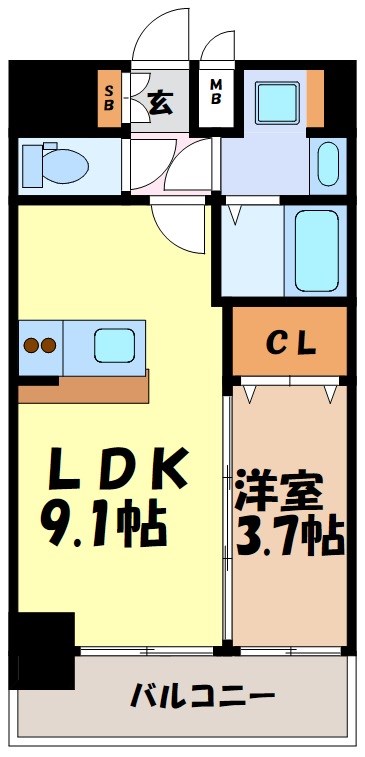 プレサンス上前津ディアシス 間取り図