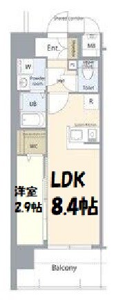 エスリード名古屋サザンプレイス 間取り図