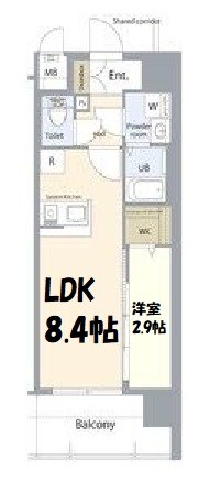エスリード名古屋サザンプレイス 間取り図