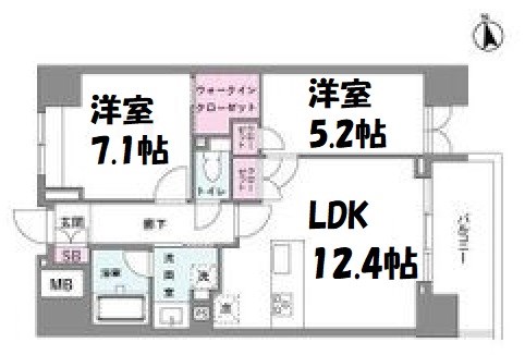シーズンフラッツ今池NORTH 間取り図