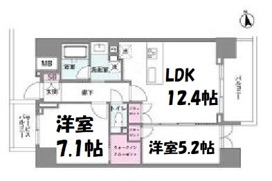 シーズンフラッツ今池NORTH 間取り図