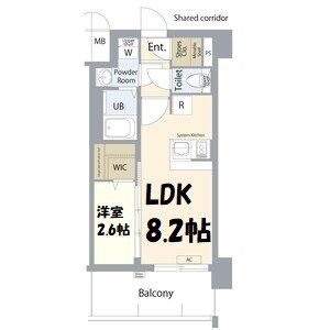 エスプレイス名古屋神宮前 間取り図