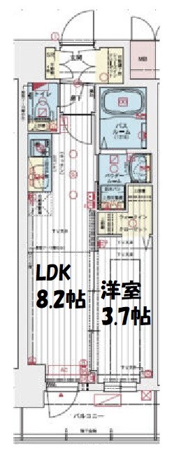 エステムコート名古屋TWIN WEST 間取り図