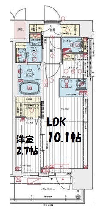 エステムコート名古屋TWIN WEST 間取り図
