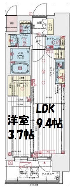 エステムコート名古屋TWIN WEST 間取り図