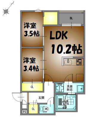 REGALESTルミナス黄金 間取り図