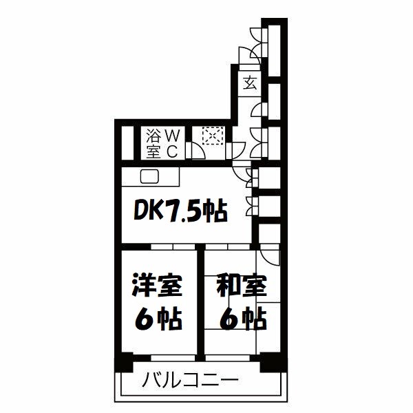 ロータリーマンション栄 間取り図