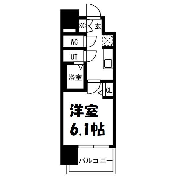 メイクスアート新栄Ⅲ 間取り図