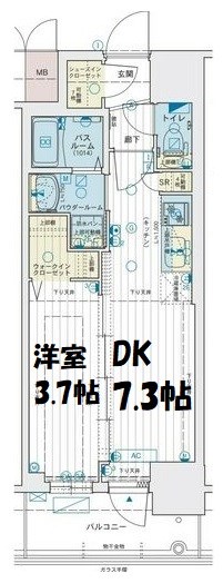 エステムコート名古屋TWIN EAST 間取り図
