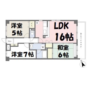 エストマール川名 間取り図
