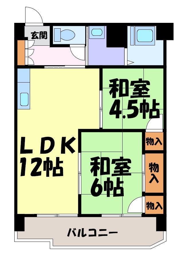 コーポ梨花苑 間取り図