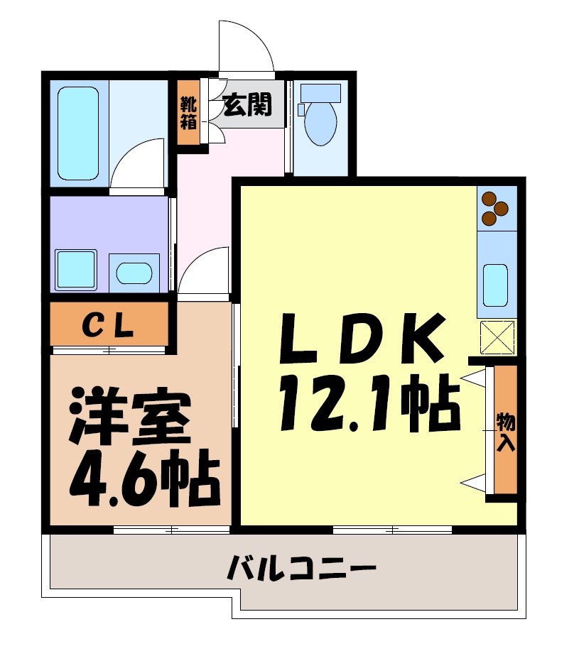 (仮)名古屋市昭和区御器所アパート 間取り図