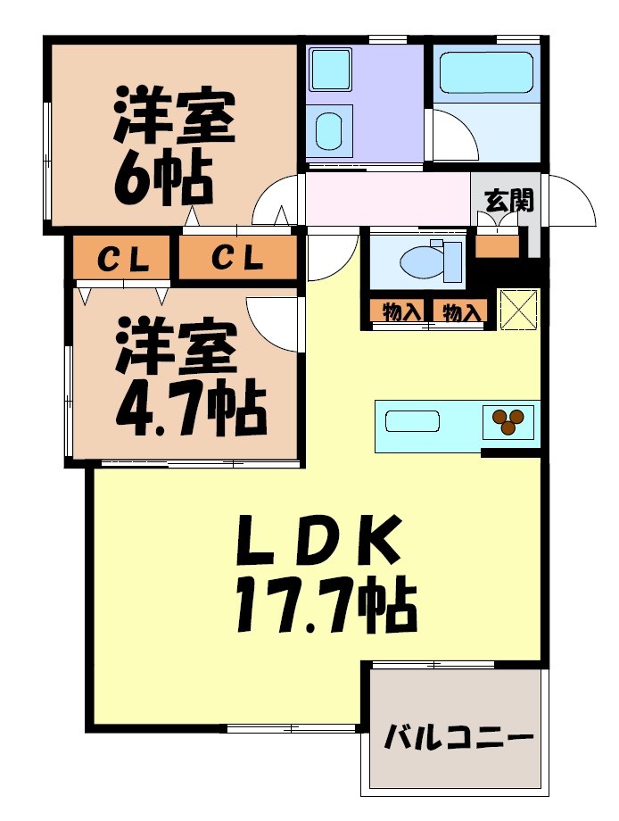 (仮)名古屋市昭和区御器所アパート 間取り図
